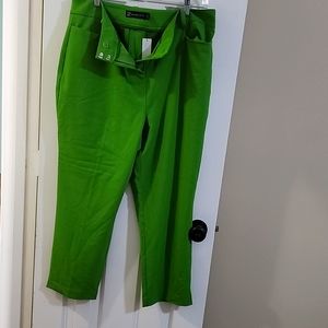 Green Cropped Pants